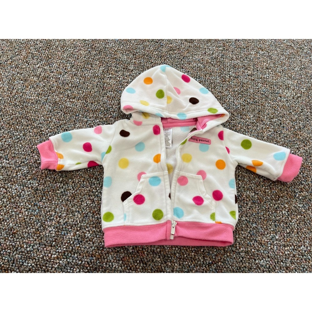 Carter's Soft Spotted Hooded Zip Up Sweater 3M
